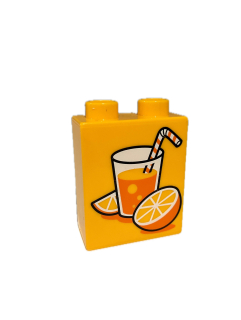Lego® Duplo® kostka s potiskem - džus
